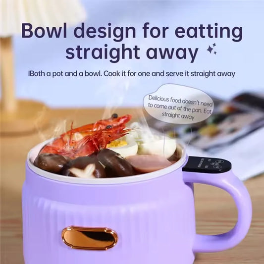 Portable Electric Hot Pot – Mini Rice Cooker & Noodle Maker