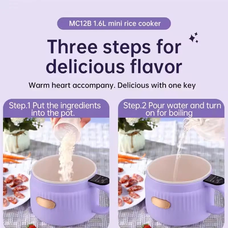 Portable Electric Hot Pot – Mini Rice Cooker & Noodle Maker